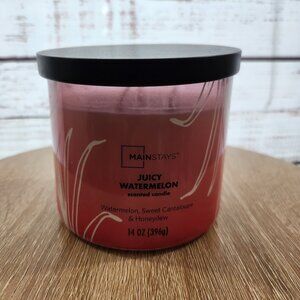 Mainstays 3-Wick Textured Wrapped Juicy Watermelon Scented Candle, 14 oz